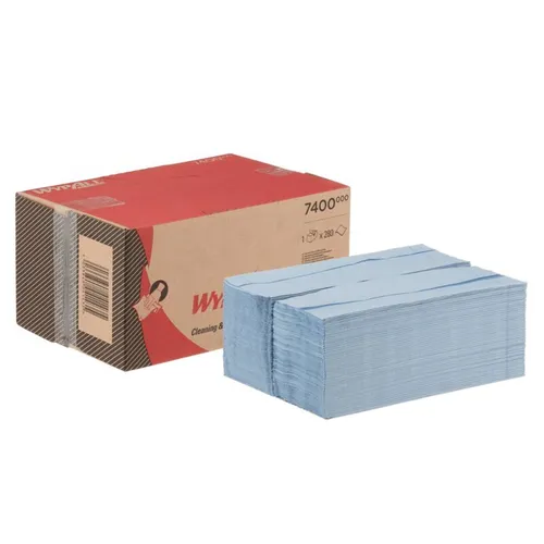 WYPALL Wipes - Brag Box 280 pcs - 7400 Blue