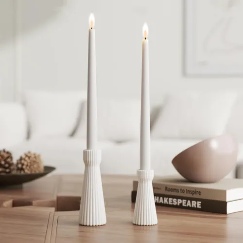  White Taper Candle Holder