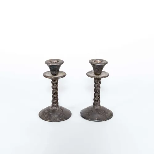 Vintage Plator Spain Spiral Candlesticks