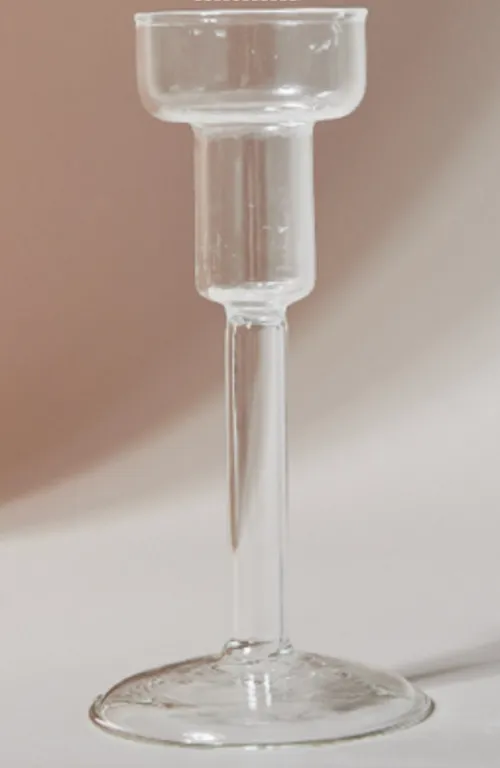 Modern Clear Glass Candle Holder