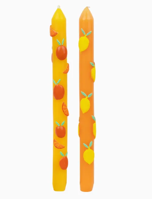 Citrus Taper Candles - Pair