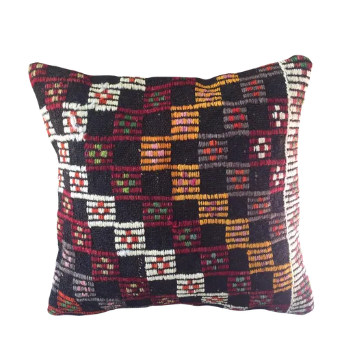 Turkish Handmade Patchwork Kilim Rug Pillow No 3