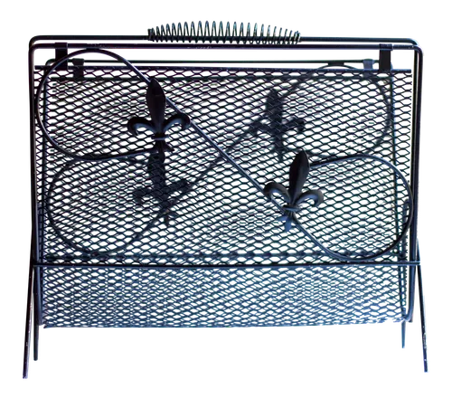 Black Metal Magazine Rack