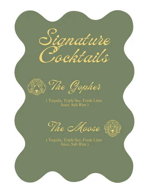 Scalloped Bar Sign - Wedding