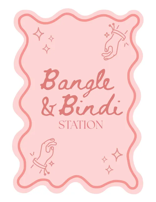 Scalloped Bangle Bar Sign - Sangeet
