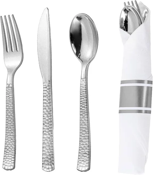 Silver Plastic Utensils