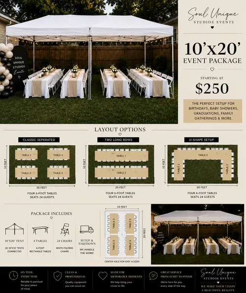 10 x 20 Tent Package 
