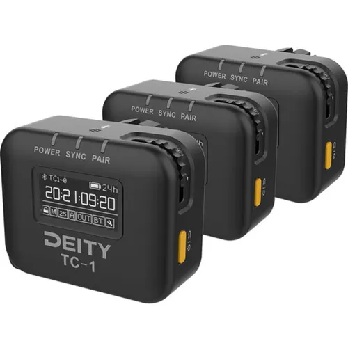 Deity Microphones TC-1 Wireless Timecode Generator Box 3-Pack Kit (Bluetooth, 2.4 GHz) - TC-1 (3pc Kit)