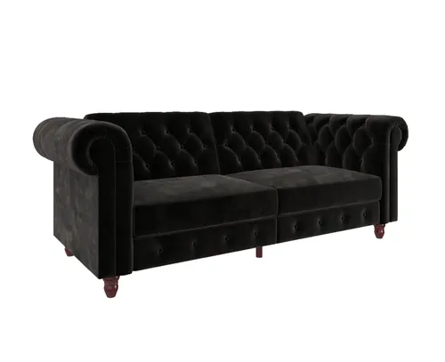 F1 black velvet sofa 