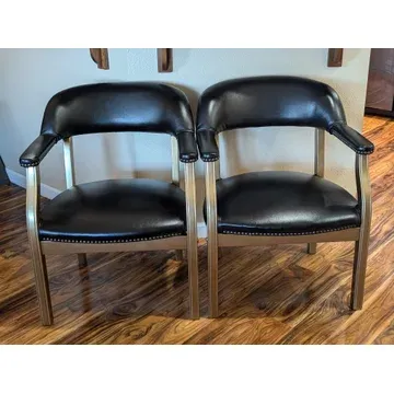 F12 black & gold arm chair