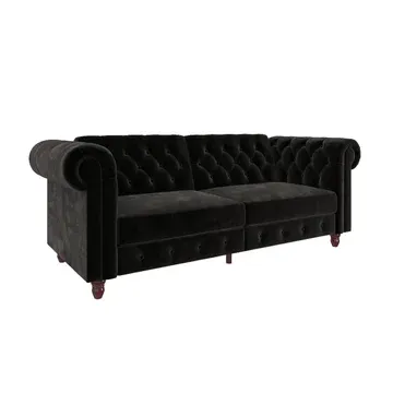 F1 black velvet sofa 