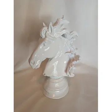 D6 ceramic horse head figurine