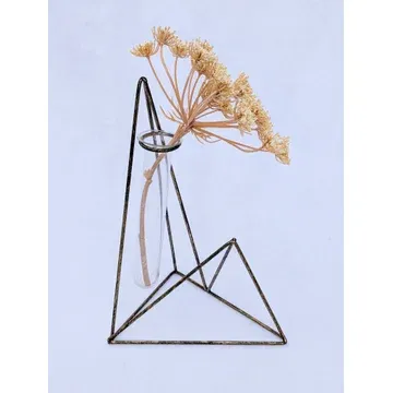 BC8 brass & glass bud vase