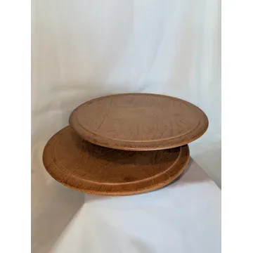SW9 round wood lazy susan stand 12