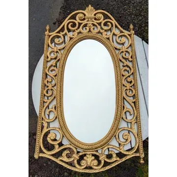 M7 gold finial mirror 31x17