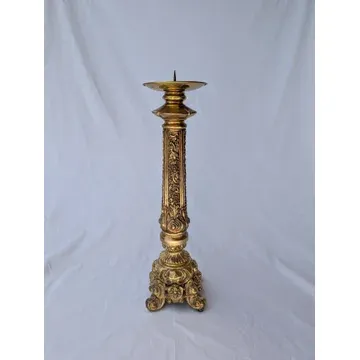 BC29 Gold pillar candlestick