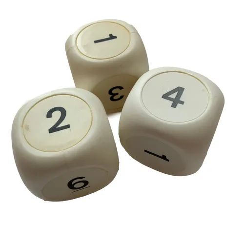 Dice: Large plastic X 3 (5cmx5cmx5cm)