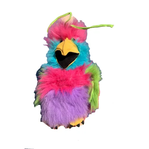 Hand Puppet: multi-colourd bird 