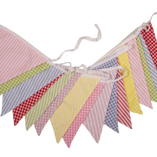 Bunting: Pastel gingham (1 x 25m strings) 