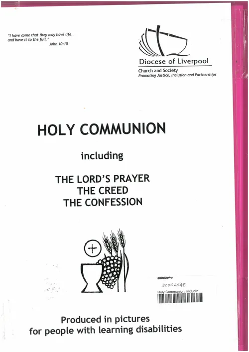 Holy Communion, including the Lord's prayer, the Creed and the Confession,