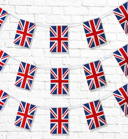 Bunting: 3 x 5m string, Union Jacks 