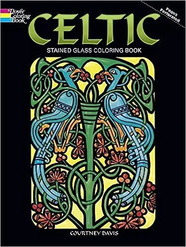 Celtic stained glass colouring book