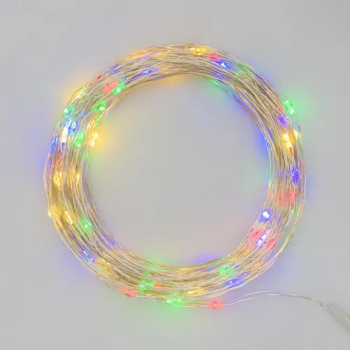 Fairy Lights: Multicoloured Connectable 2 x 10m with mains plug & battery box