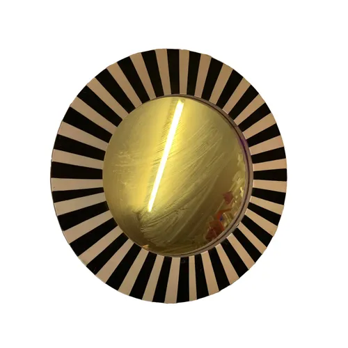 Round mirror - black and white frame