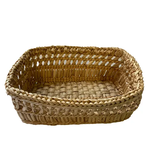 Basket: Rectangular rush