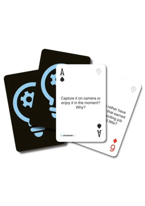 Schoolswork playing cards
