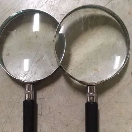 Equipment/Lab: Glass Magnifying Glasses (glass with. metal ring)