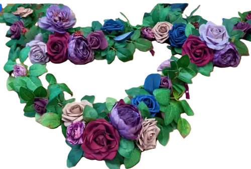 Moody Plum 2ft Flower Garland made with Ling's Moment Flowers