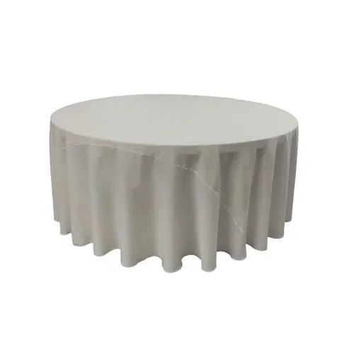 108in Floor Length Linen - 48in Round Tables - White