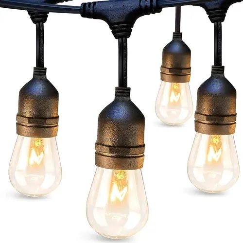 Vintage String Lights Installed per foot