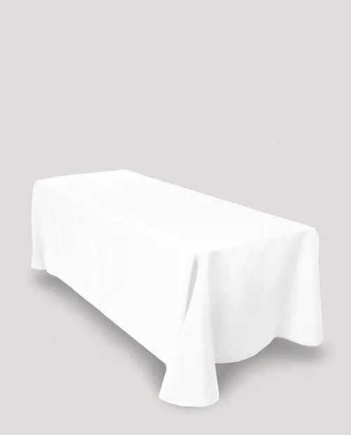 8ft Floor Length Linen (90 x 156) - White