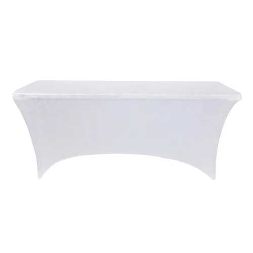 6ft White Spandex Table Covering