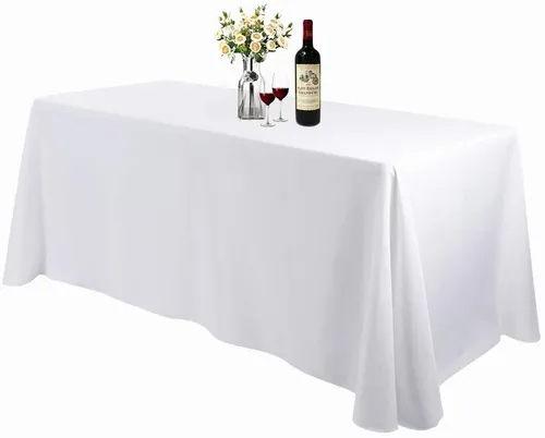 6ft Floor Length Linen (90x132) - White