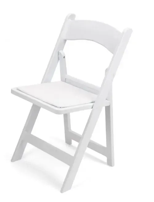 White Padded Resin Chair 