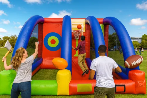 The Big Three Sports Challenge. Axe throw, basketball, football (Available After 4/15)