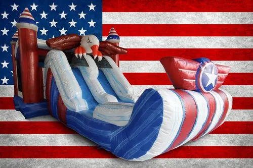 All American Combo Wet/Dry Bounce House (Available After 4/15)