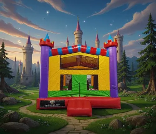 The Royal Palace Bounce House Combo (Available after 4/15)