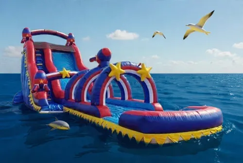 23ft Inflatable Wavy River Water Slide (Available After 4/15)