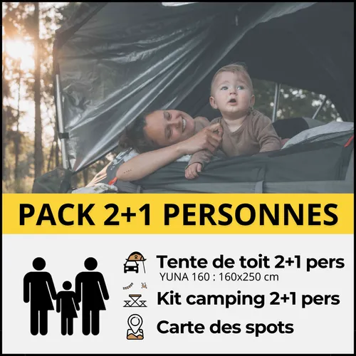 📦 PACK 3 PERS : TENTE + MATOS