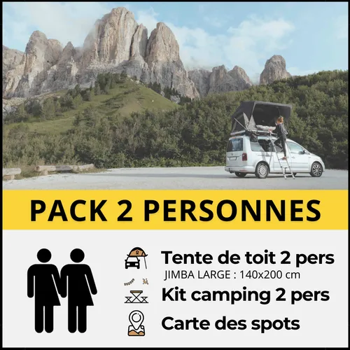 📦 PACK 2 PERS : TENTE + MATOS