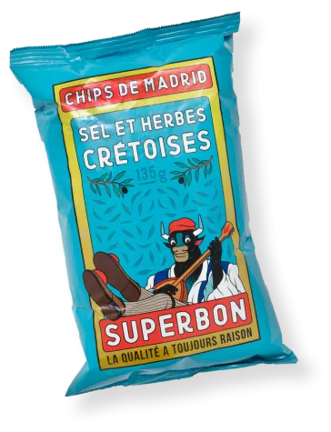 🤤 Chips de Madrid SUPERBON - Sel & herbes crétoises (135 gr)