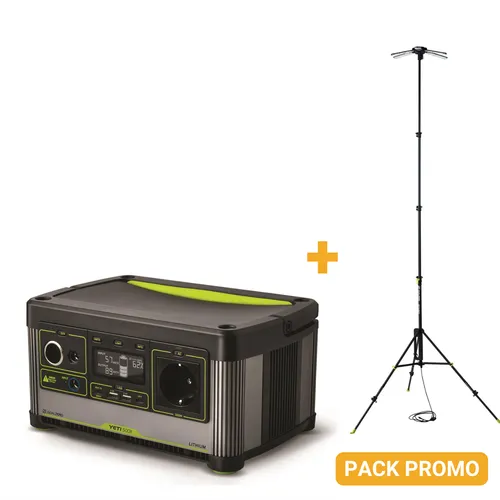 PACK GoalZero Batterie Yeti 500x + lampe Skylight