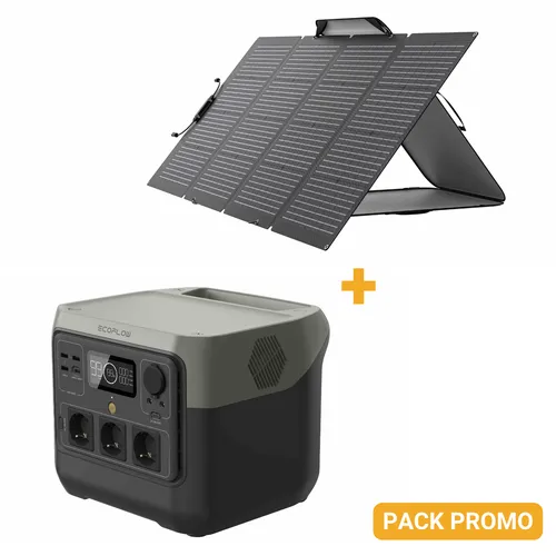 PACK Ecoflow Batterie River 2 Pro + Panneaux 220w bifacial