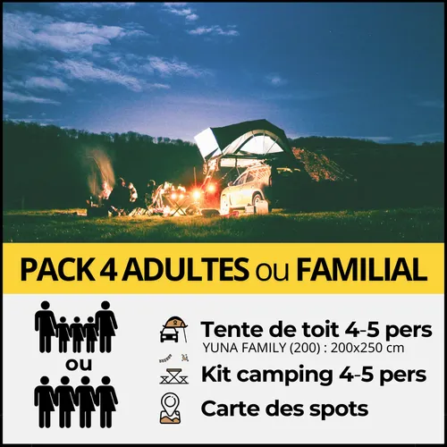 📦 PACK 4-5 PERS : TENTE + MATOS