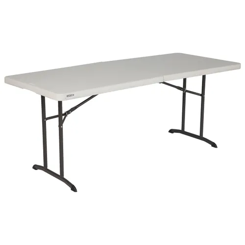  6' TABLE WHITE FOLD IN HALF (PLASTIC)