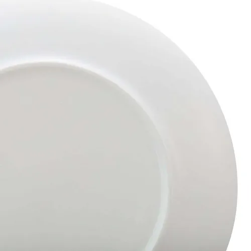 Glazed White Round Stoneware Dinner Plate, 10.3